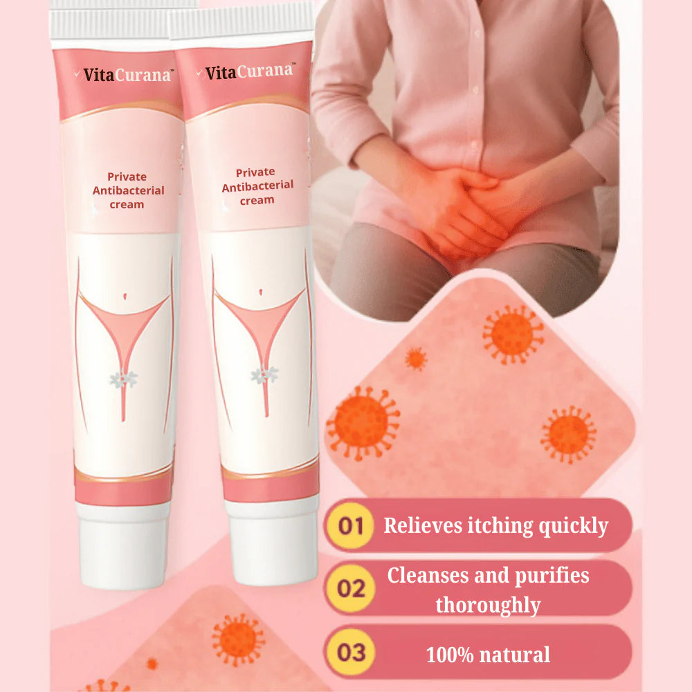 VitaCurana™ naiste antibakteriaalne kreem | 98% intiimse sügeluse vähenemine 3 päevaga!