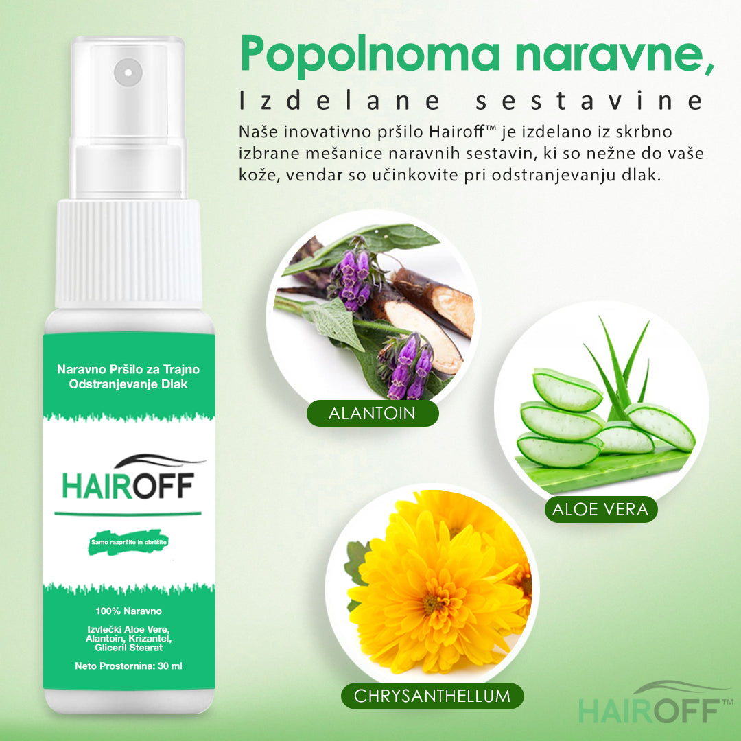 HairOff™ Natural Spray püsivaks karvade eemaldamiseks